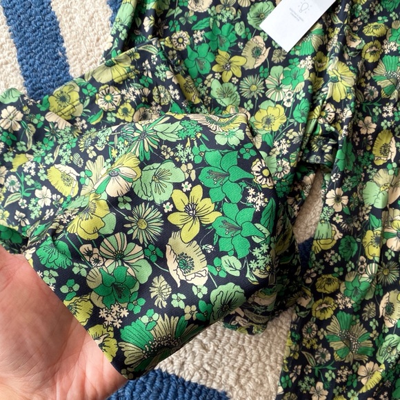 🌿 ZARA BOHO BLACK GREEN FLORAL HIGH WAIST LEGGINGS! - Picture 9 of 12